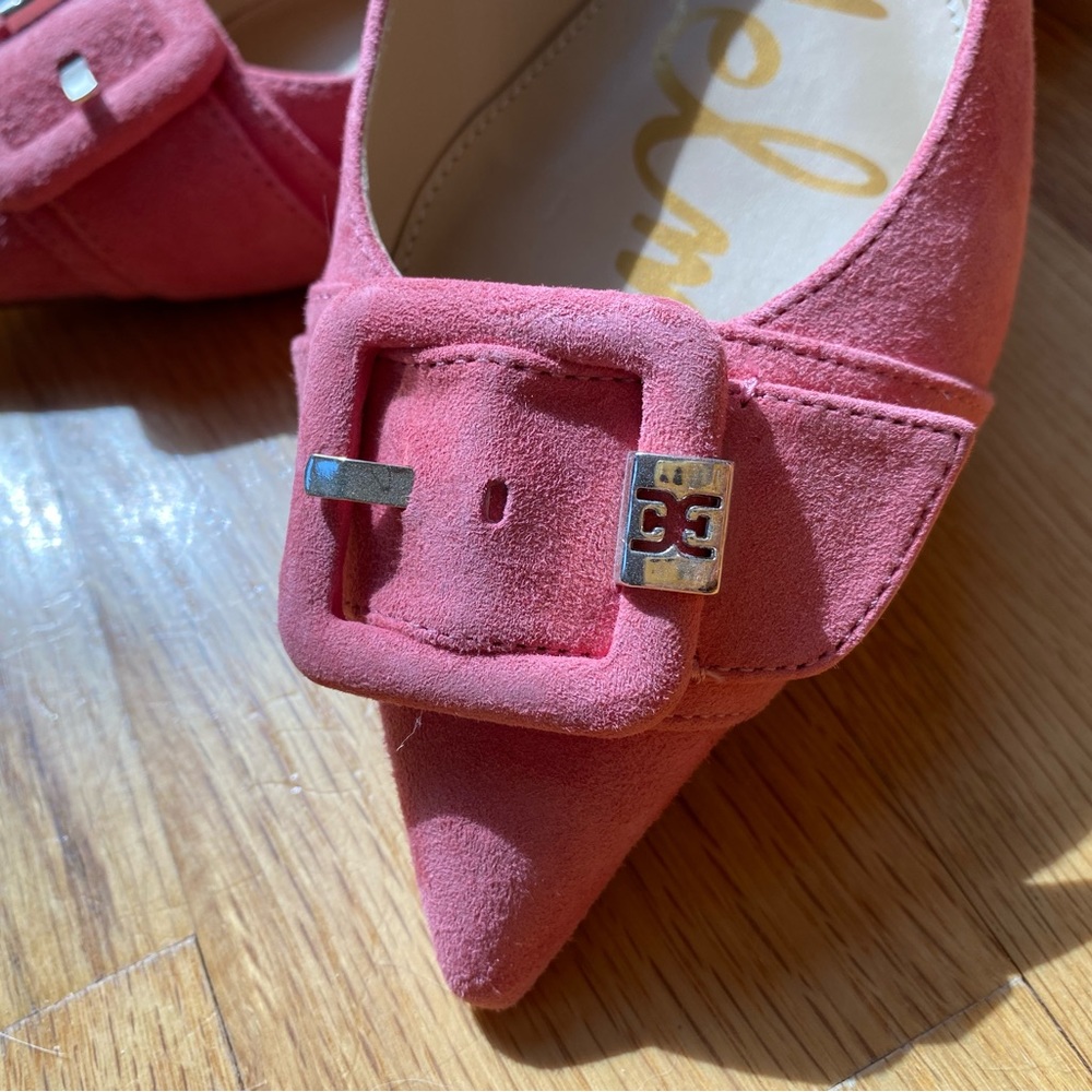 Sam Edelman Sonja pink suede pointed toe flats sz 6
